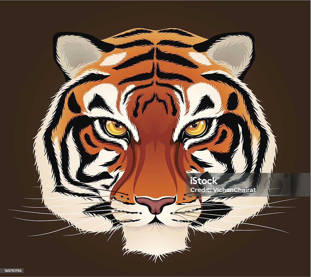 Tiger's Head - Lizenzfrei Tierkopf Vektorgrafik