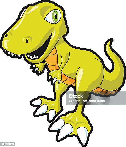 Mignon Vecteur Tiranosaurius Rex Vecteurs libres de droits et plus d'images vectorielles de Cartoon - Cartoon, Tyrannosaurus rex, Animal disparu