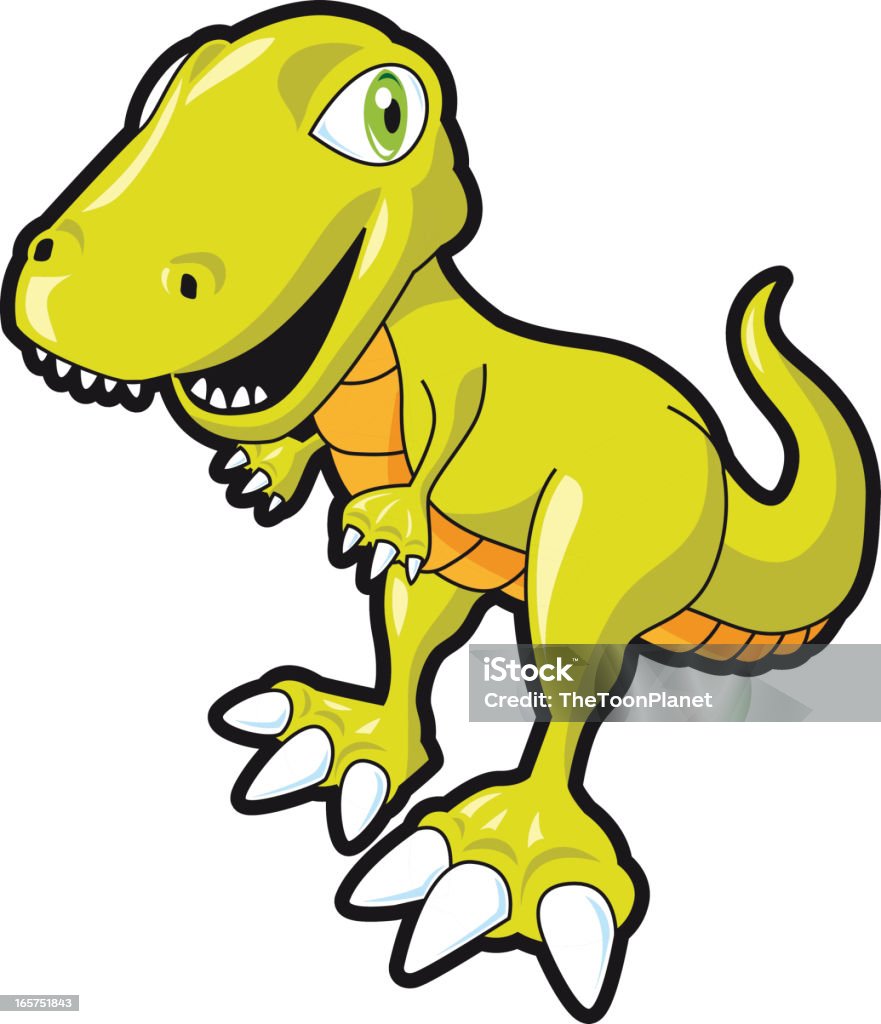 Carino vettoriale Tiranosaurius Rex - arte vettoriale royalty-free di Fumetto - Creazione artistica