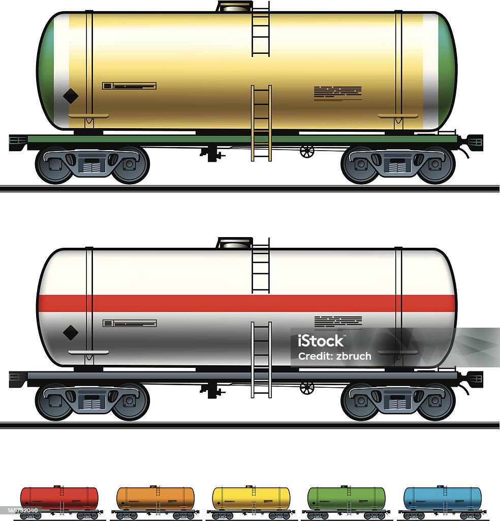 Dem Autoöltank Stock Vektor Art und mehr Bilder von Güterzug