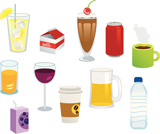 お飲み物 - ジュースパック点のイラスト素材／クリップアート素材／マンガ素材／アイコン素材