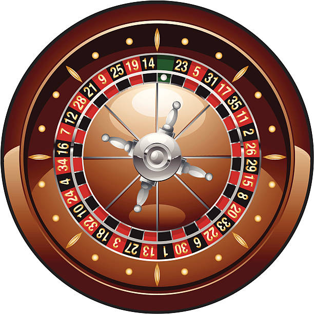 roulette wheel icon vector art illustration