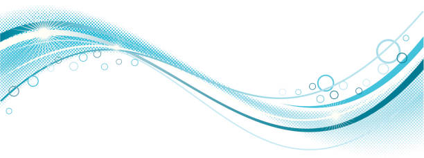 Blue abstract wave Vector illustration of a blue abstract wave. Only simple gradient used. s shape stock illustrations