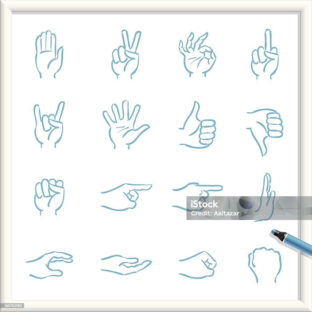 Sketch Icons - Hands Illustration of Hands Icons. The icons are made of flat shapes, no brushes and strokes. Palm of Hand stock vector