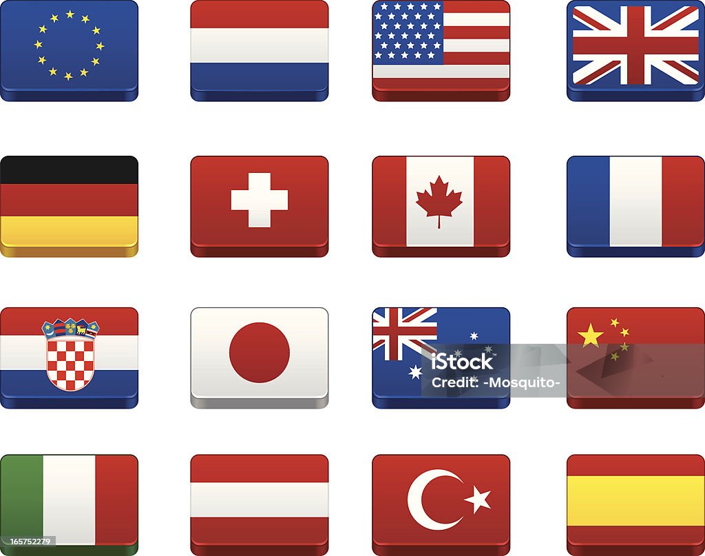 Welt-Flaggen-Kollektion - Lizenzfrei Australien Vektorgrafik
