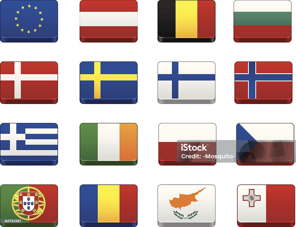 Mundo sinalizadores/Europa - Royalty-free Bandeira Nacional arte vetorial