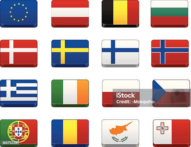Mundo Sinalizadoreseuropa - Arte vetorial de stock e mais imagens de Bandeira Nacional - Bandeira Nacional, Bandeira da Bulgária, Bandeira da Dinamarca