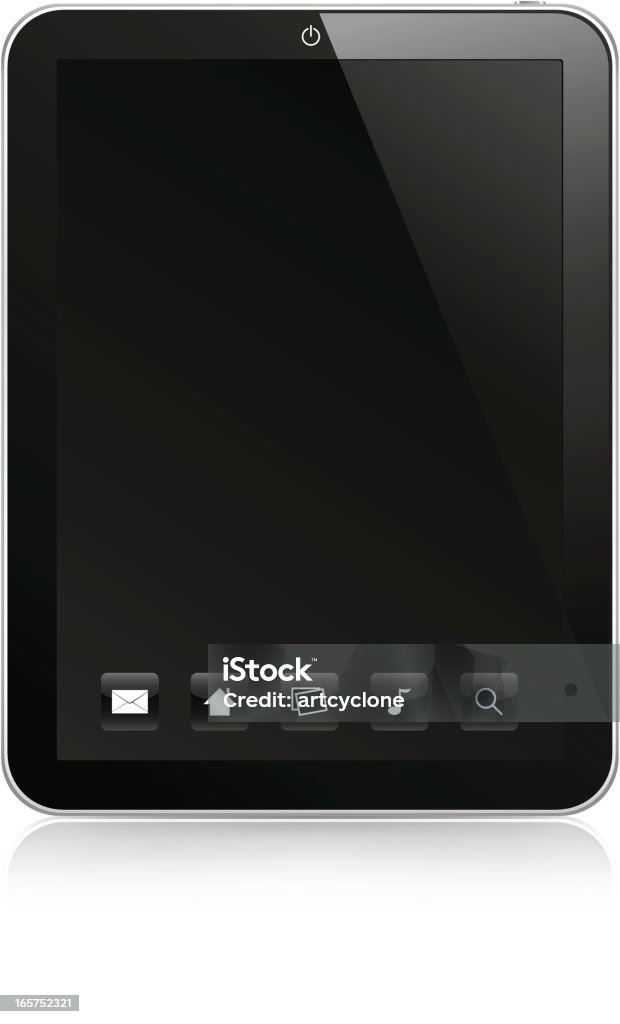 Black Tablet Computer Tablet Computer Stock Illustration - Download Image Now - Black Color ...