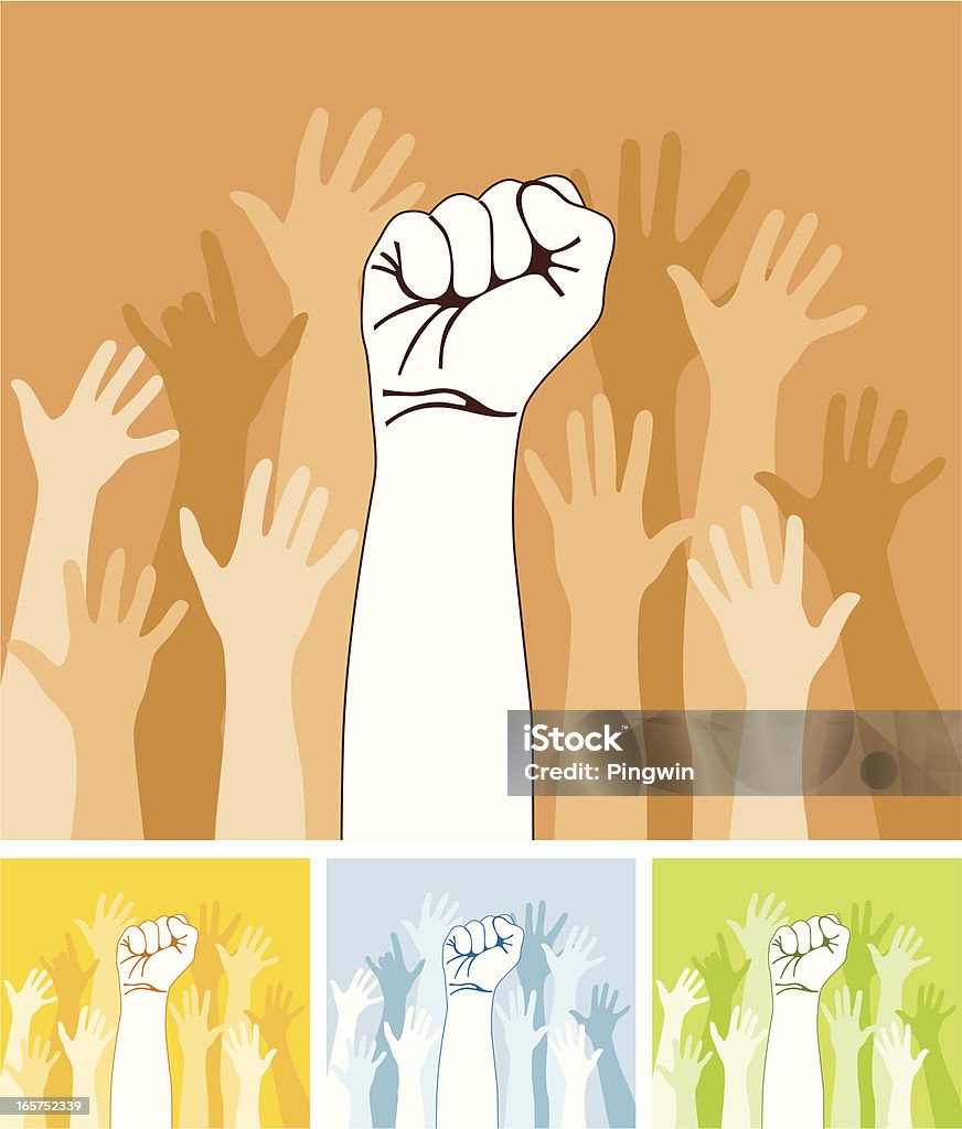 Group Hand Rise Vector Hands Group Stock Illustration - Download Image Now - Activity, Arms ...