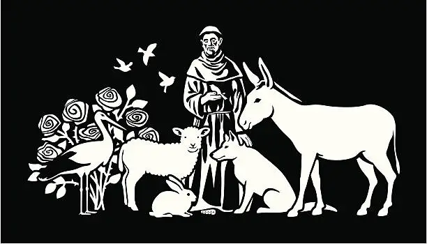 Vector illustration of St. Francis of Assisi