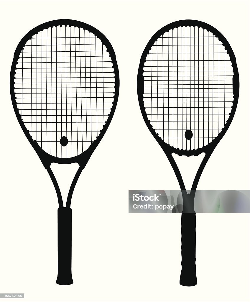 Raquetas de tenis - arte vectorial de Color negro libre de derechos