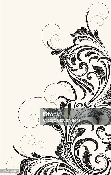 Victorian Acanthus Angolo - Immagini vettoriali stock e altre immagini di Arabesco - Motivo ornamentale - Arabesco - Motivo ornamentale, Eleganza, Ornato