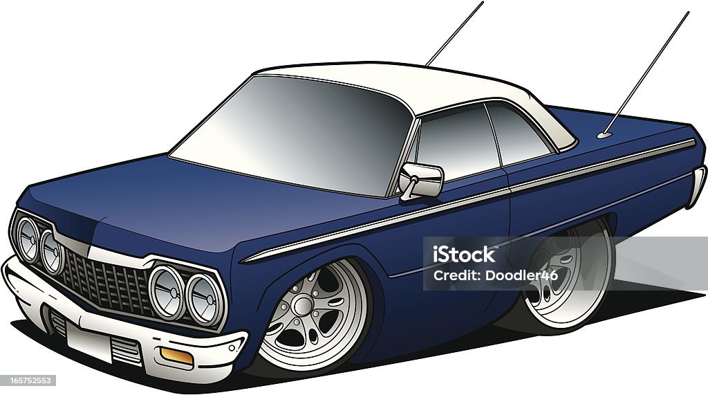 Cartoon sedan Classic cartoon sedan created in Adobe Illustrator Car stock vector