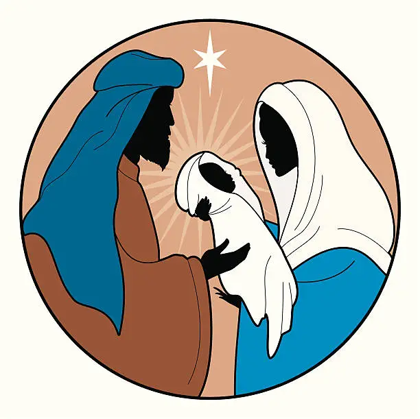 Vector illustration of Nativity Scene