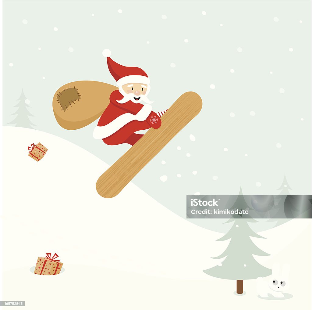 Santa Claus Paralympic Athlete - Grafika wektorowa royalty-free (Snowboard)
