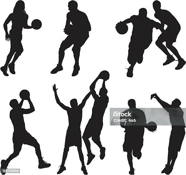 Men And Women Playing Basketball Stock Illustration - Download Image Now - Basketball - Sport, Basketball Player, Basketball - Ball