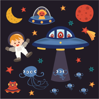 istock children astronaut with space monster 165752914