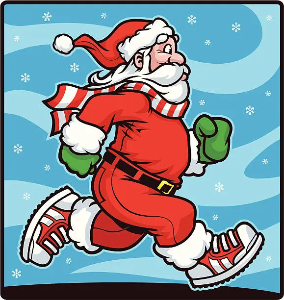 Vector illustration of Santa Clause Run