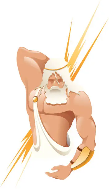 Vector illustration of Greek gods - Zeus