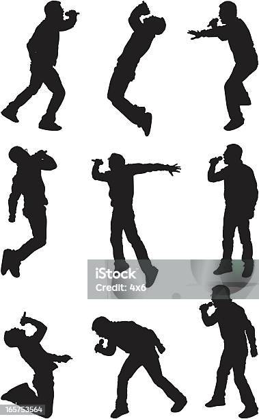 Singing Men Putting On A Show Stock Illustration - Download Image Now - Talent Show, Activity, Adult