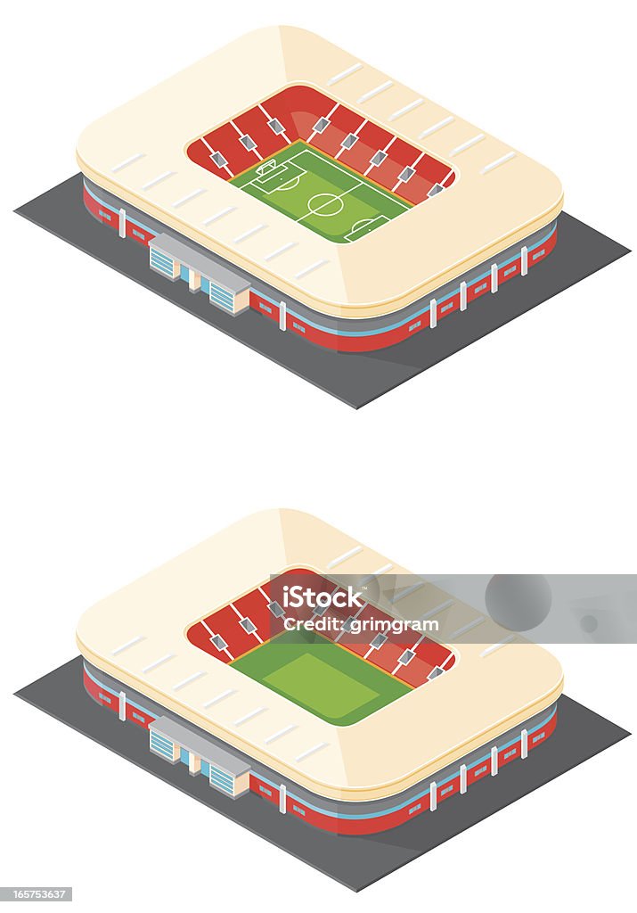 Isométrique stade de football - clipart vectoriel de Objet ou sujet détouré libre de droits