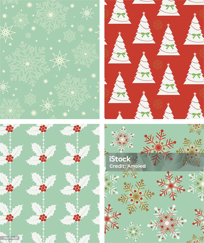 Weihnachten nahtlose Hintergrund-Kollektion - Lizenzfrei Feiertag Vektorgrafik