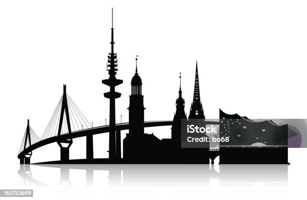 Hamburg Skyline 2011 Stock Illustration - Download Image Now - Hamburg - Germany, Urban Skyline, Vector