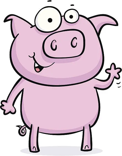 Vector illustration of Piggy