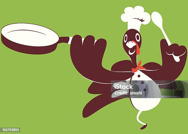 Feliz Thanksgiving Férias Turquia Chefe De Cozinha - Arte vetorial de stock e mais imagens de Dia de Ação de Graças - Dia de Ação de Graças, Jantar - Refeições, Cozinha doméstica