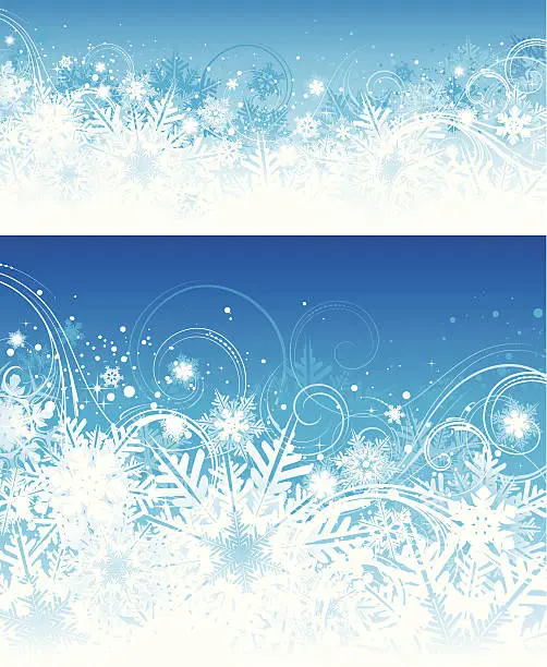 Vector illustration of Winter snowflake backgrounds