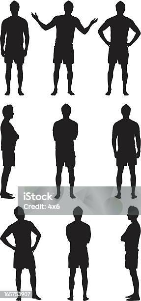 Vistas Diferentes De Casual Homem - Arte vetorial de stock e mais imagens de Adulto - Adulto, Braços Cruzados, Calções