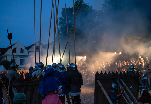 Traditional annual medieval battle restoration known as a 