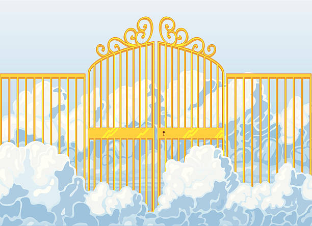 Heavens Gates Stock Illustration - Download Image Now - Heaven, Cartoon,  Gold Colored - iStock