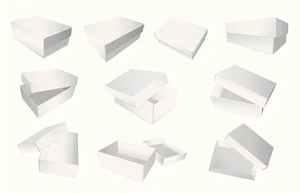 Vector illustration of Blank boxes