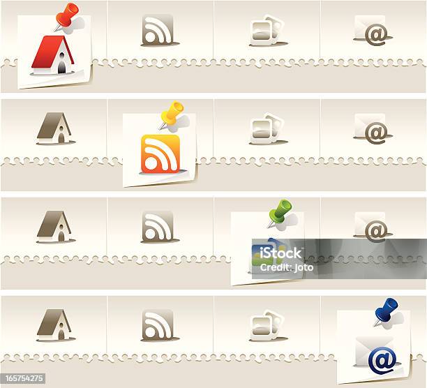 Творческих Вебнавигации — стоковая векторная графика и другие изображения на тему RSS - RSS, Без людей, Блокнот