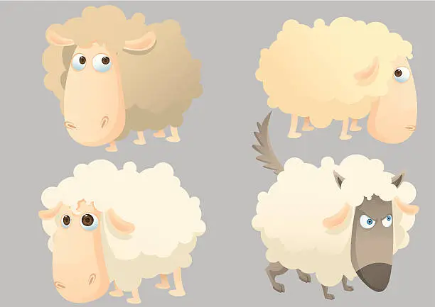 Vector illustration of Sheeps