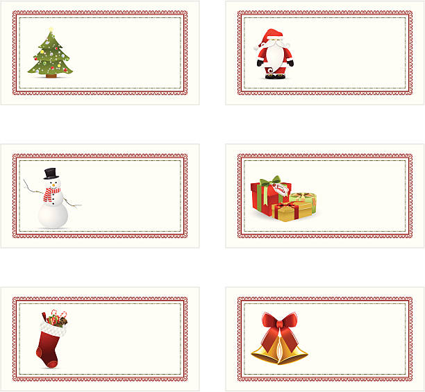Holiday Gift tagi – artystyczna grafika wektorowa