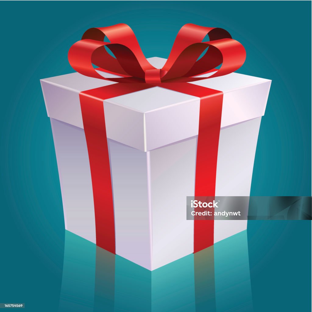 Holiday Giftbox Giftbox with red ribbon. Highres (3300x3300) jpeg with clipping path included in zip. Celebration stock vector