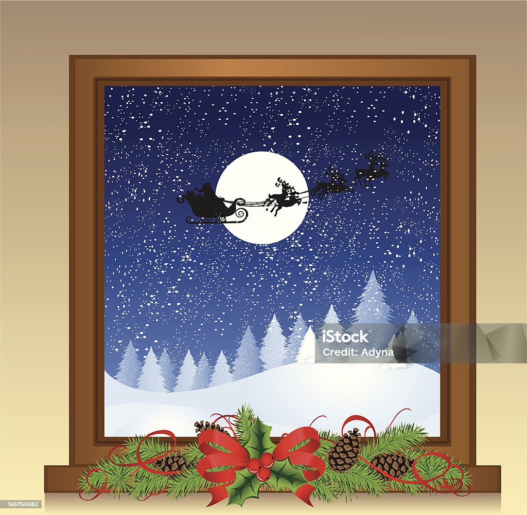Santa is coming Santa riding his sleigh. ZIP-Folder contains AI format, PDF and jpeg XXXLarge. Antler stock vector