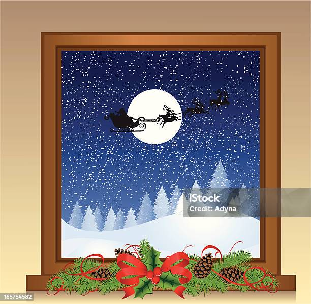 Santa Is Coming Stock Illustration - Download Image Now - Antler, Black Color, Blue