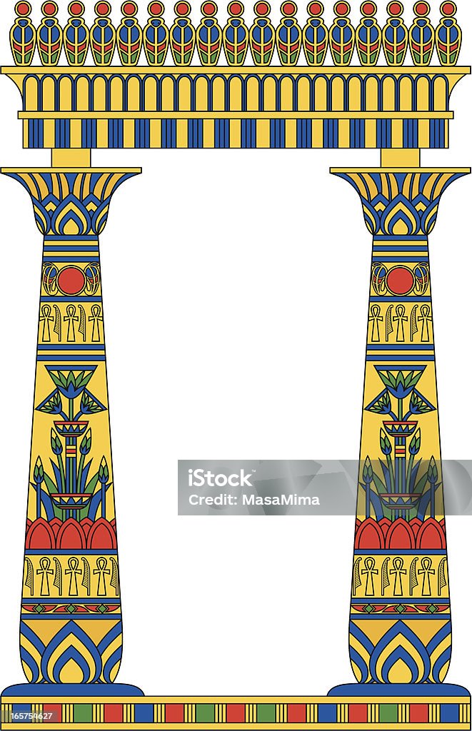 Egito quadro - Vetor de Coluna arquitetônica royalty-free