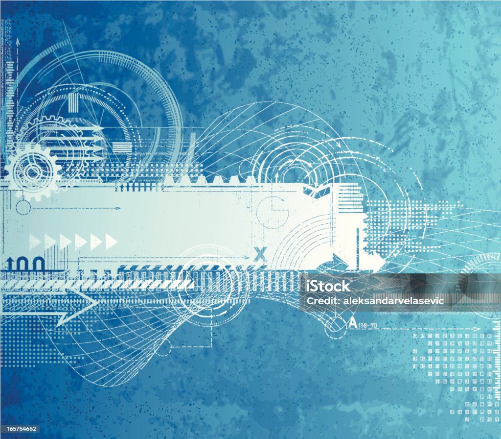 Techinical Text Drawing Textured Technical Drawing Stock Illustration - Download Image Now ...