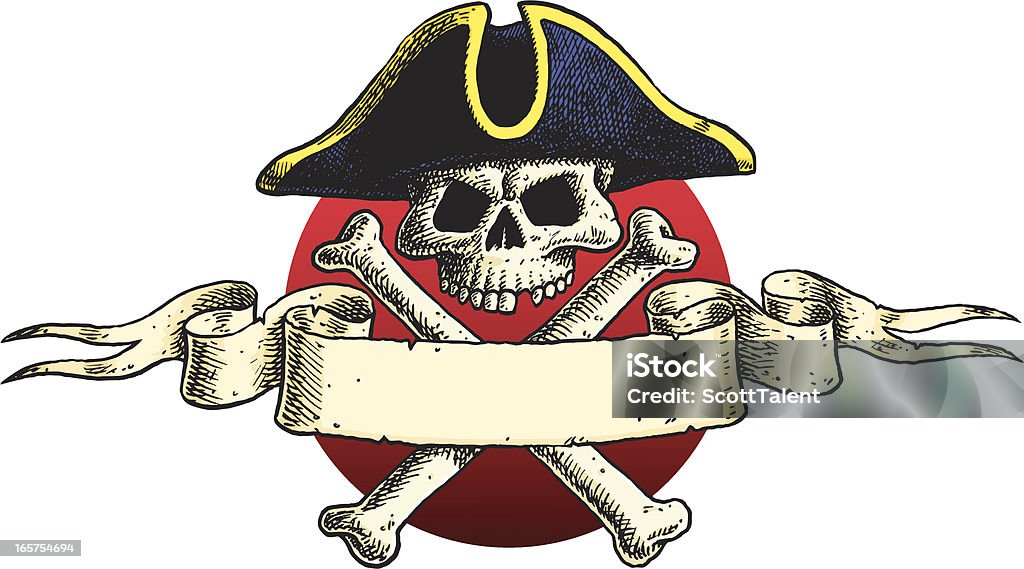 Cráneo & Crossbones - arte vectorial de Pirata libre de derechos