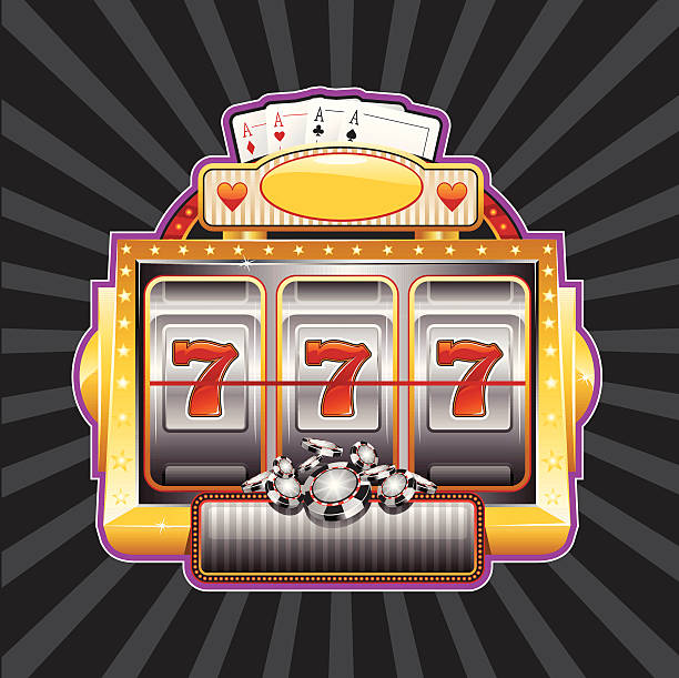 slot machine sign vector art illustration