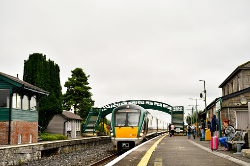A view from the rail station in Pitlochry Scotland at the foothills of the Scottish Highlands.