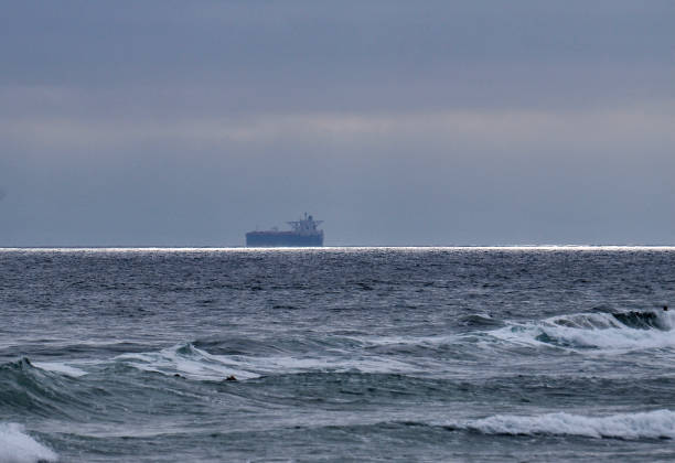 istock Ship on the Horizon in the Late Afternoon 1657570937