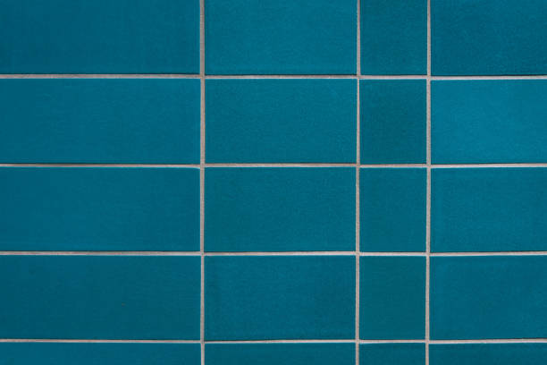 Teal Tile Geometry - fotografia de stock