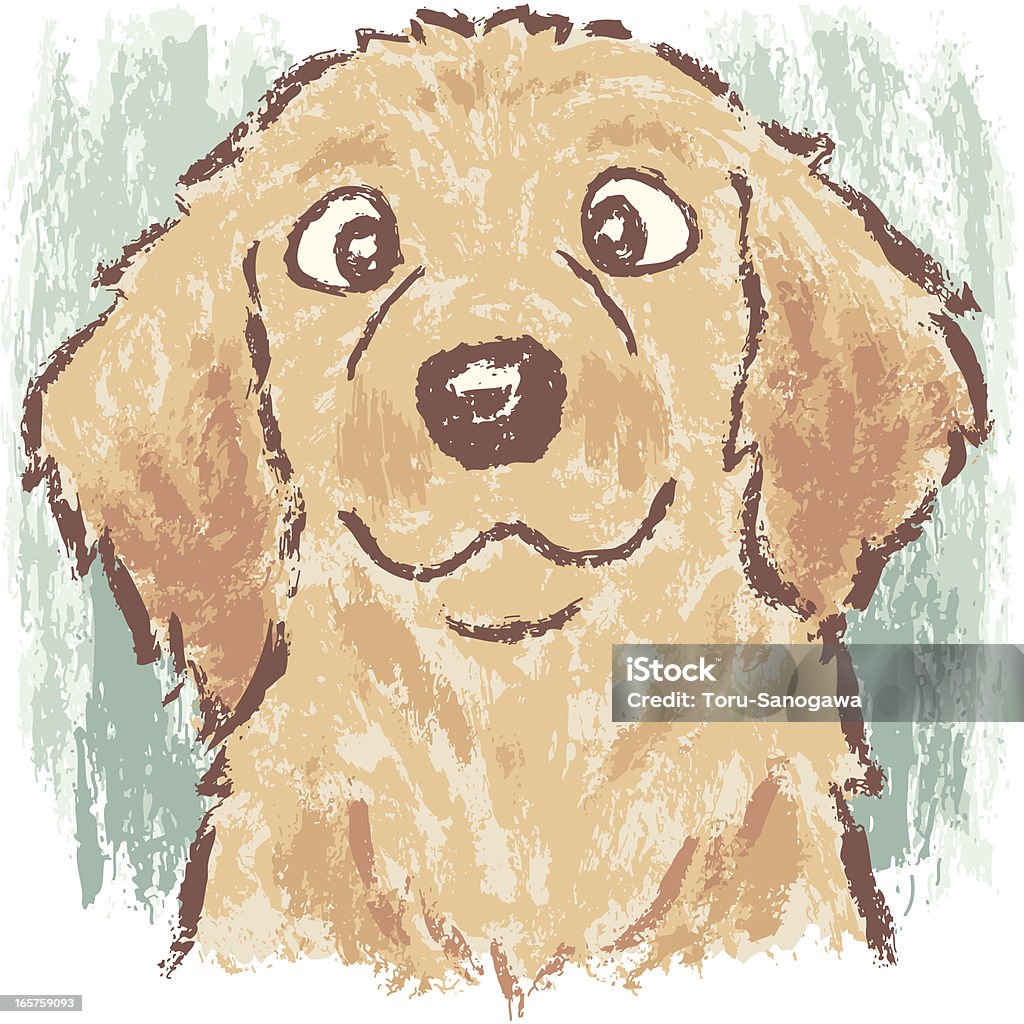 Labrador dorado - arte vectorial de Labrador dorado libre de derechos