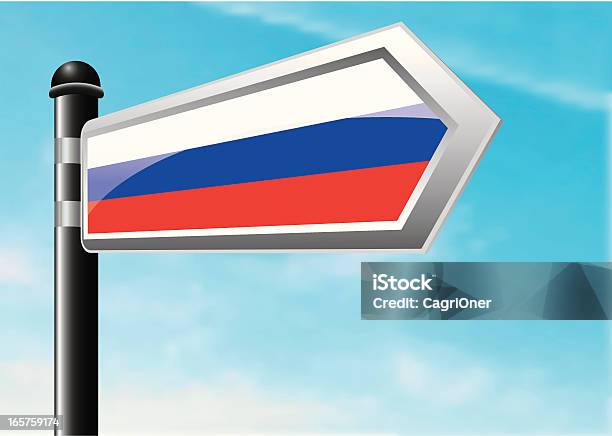 Destino Bandeira Da Rússia - Arte vetorial de stock e mais imagens de Azul - Azul, Baia Direcional, Banda desenhada - Produto Artístico