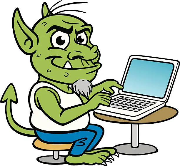 Vector illustration of Internet Computer Troll
